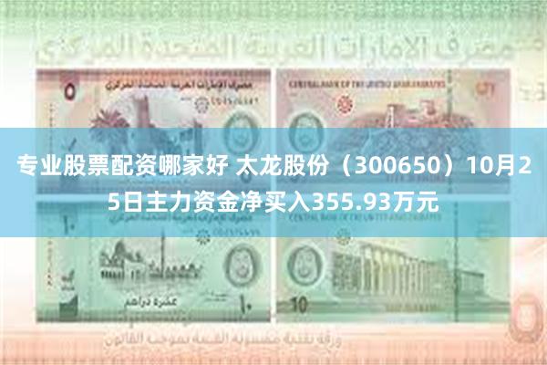 专业股票配资哪家好 太龙股份（300650）10月25日主力资金净买入355.93万元